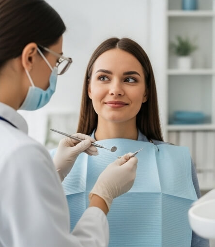 Women getting tooth pain treatment - Emergency dentist Reigate